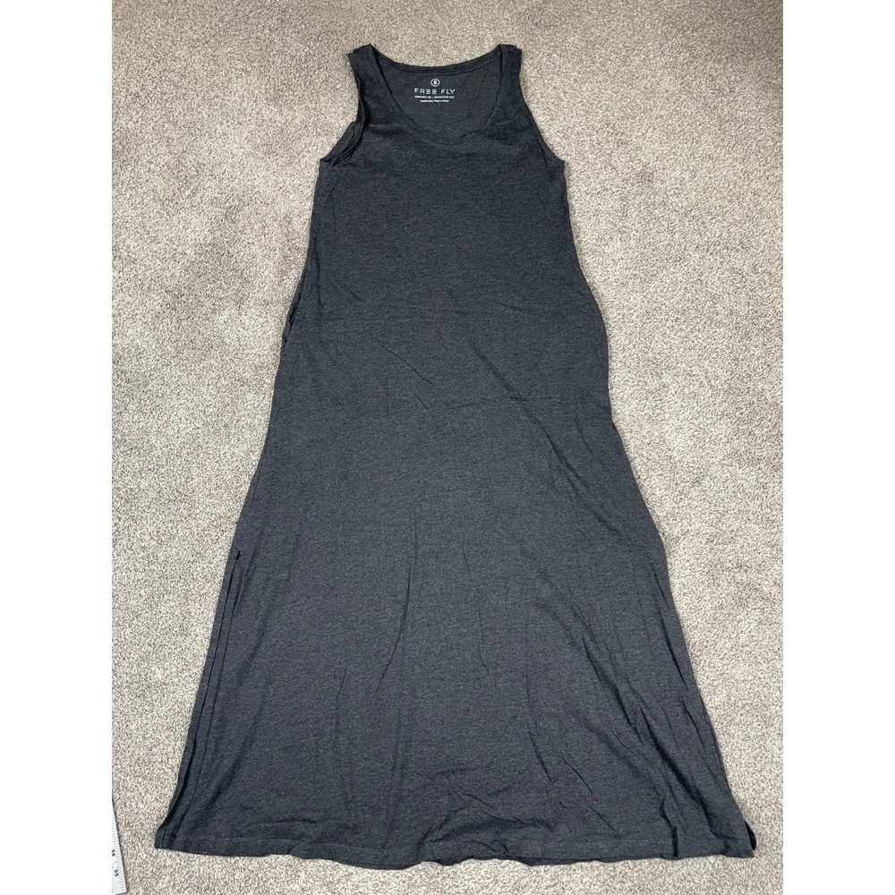 Free Fly Dress Womens Small Gray Maxi Tank Plain Casual Everyday Minimal Long